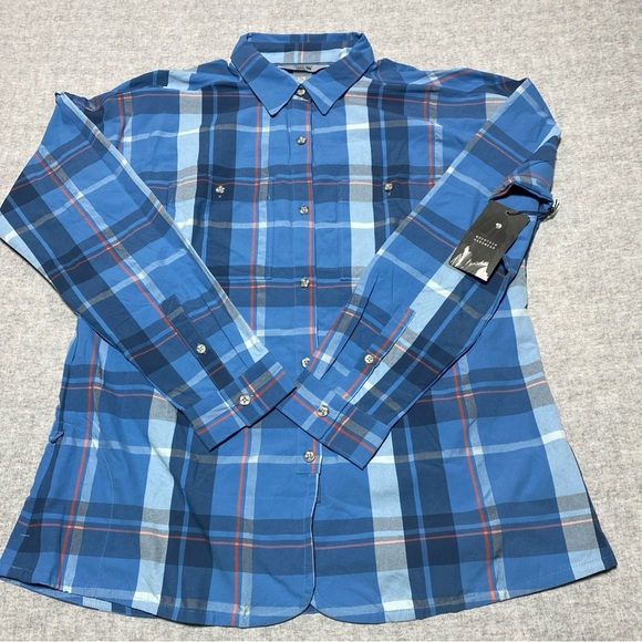 Mountain Hardwear Shirt Mens Large Blue Canyon Gorpcore Hiking Outdoors NEW - Picture 2 of 10